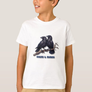 Huginn and Muninn Kids T-Shirt, Odin's Ravens Tee