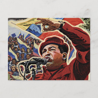 Hugo Chavez - Cartoon Revolution style Postcard