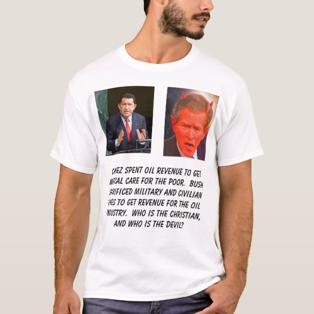 hugo-chavez, SATAN T-Shirt (Front)