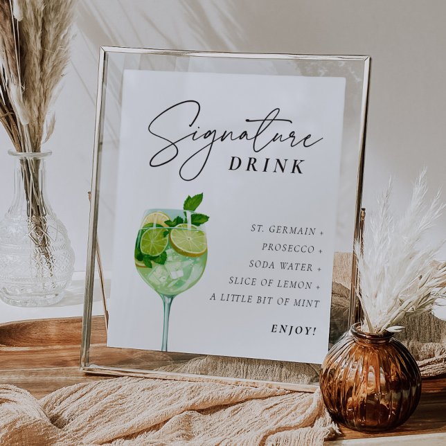 Hugo Spritz Sign Signature Drink Couples Shower (Creator Uploaded)