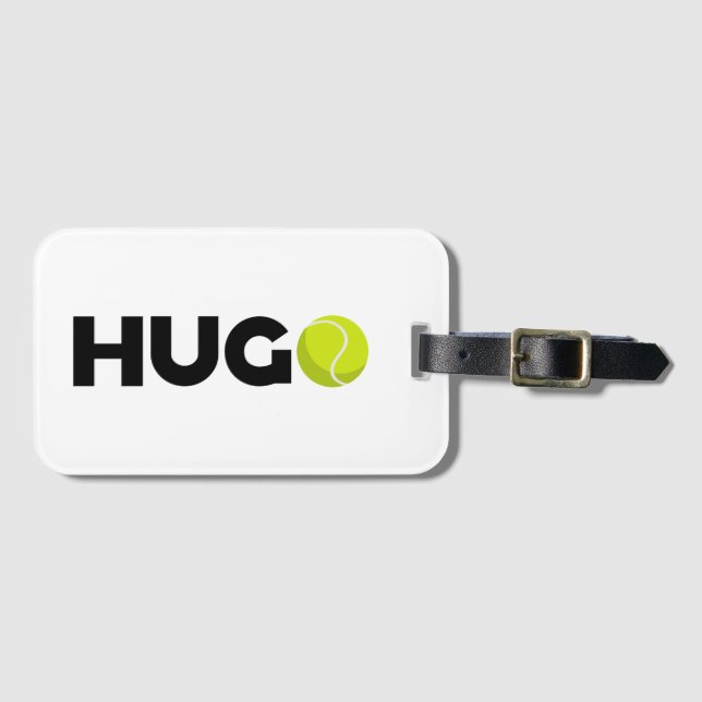 Hugo Tennis Luggage Tag (Front Horizontal)