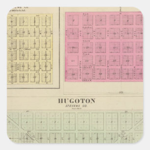 Hugoton, Voorhees, Frisco, Kansas Square Sticker