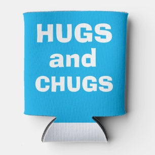 Hugs and Chugs can coolers, baby shower Can Cooler