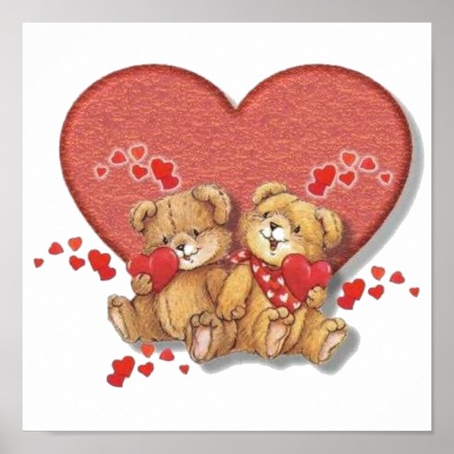 Hugs and Kisses Bears Poster (Front)