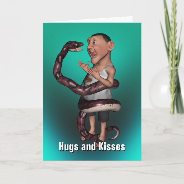 Hugs and Kisses Birthday Card (Front)