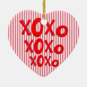 Hugs And Kisses Ceramic Ornament