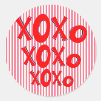 Hugs And Kisses Classic Round Sticker