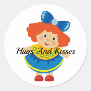 Hugs And Kisses Doll Sticker