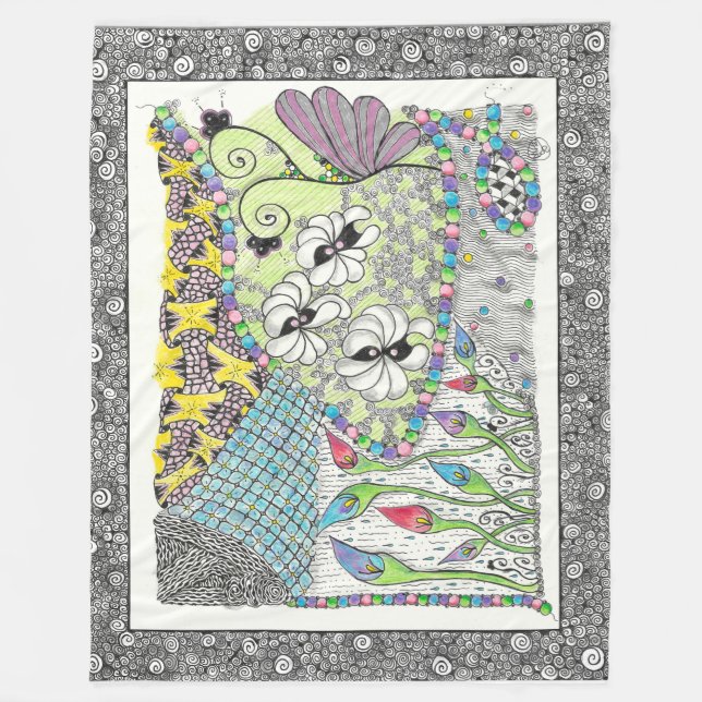 Hugs and Kisses Fleece Blanket (Front)