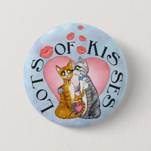 Hugs and kisses for sweetheart 2 inch round button