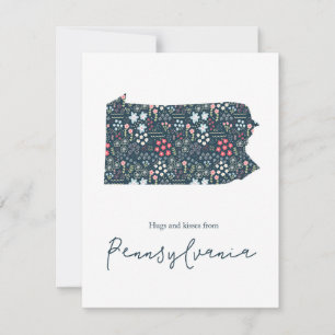 Hugs and Kisses from Pennsylvania Holiday Card
