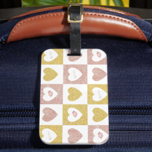 Hugs and kisses luggage tag