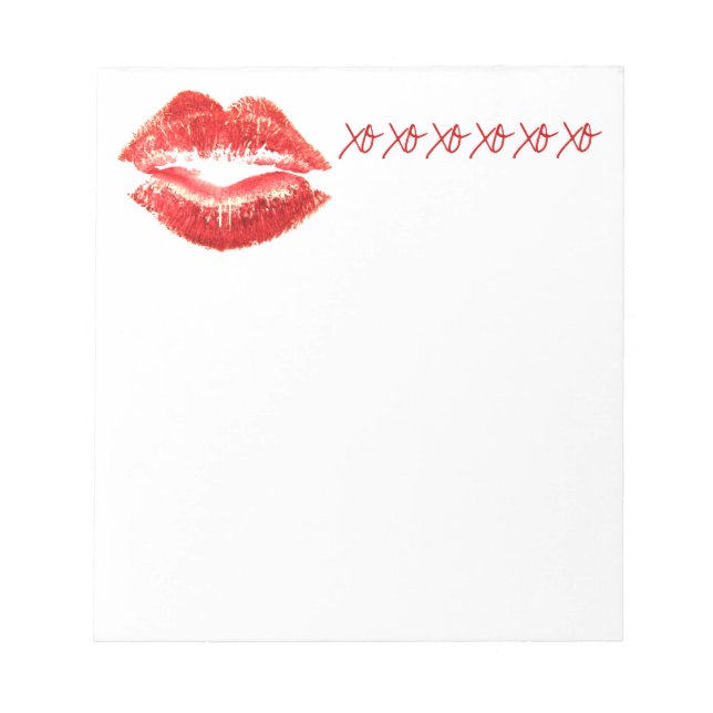Hugs and Kisses Notepad (Front)