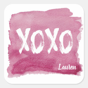 Hugs and Kisses   Personalized Sticker