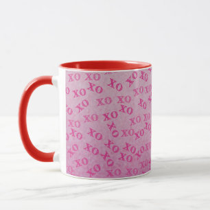 Hugs And Kisses Pink XO XO Mug
