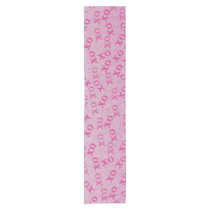 Hugs And Kisses Pink XO XO Short Table Runner