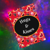 Hugs And Kisses Pretty Double Heart Lollipops