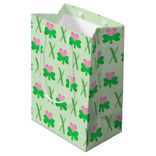 Hugs and Kisses Shamrock and Heart Gift Bag