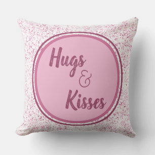 Hugs and Kisses Throw Pillow