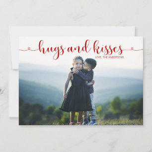 Hugs and Kisses Valentine's Day Photo Card
