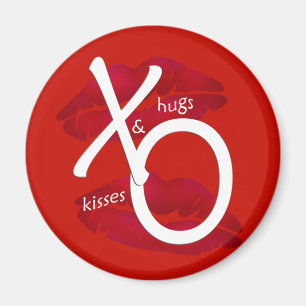 Hugs and Kisses  XO Kiss Magnet