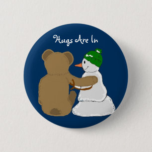 Hugs Are In 2 Inch Round Button