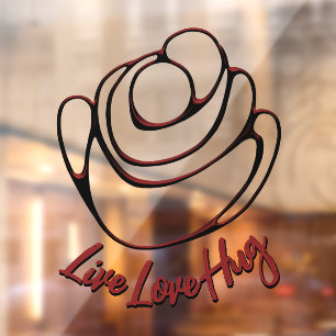 Hugs Decal Personalized Love Hugs Window Cling