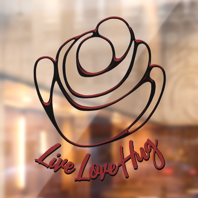 Hugs Decal Personalized Love Hugs Window Cling (Sheet 2)