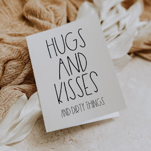 Hugs et baisers drôle Carte Saint Valentin