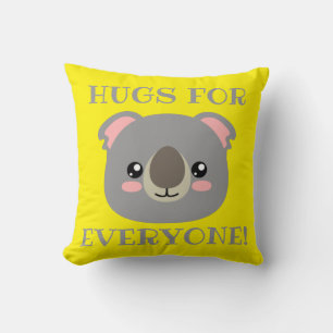 Hugs for everyone! throw pillow