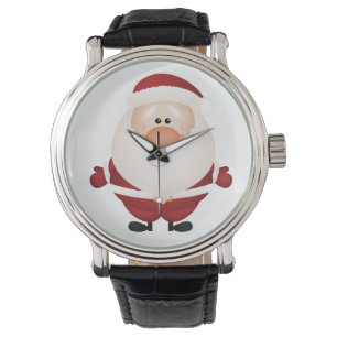 Hugs from Santa Claus Vintage Leather Strap Black Watch