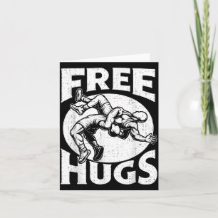 Hugs Funny Wrestling Humor Wrestler Wrestle Men Wo Card