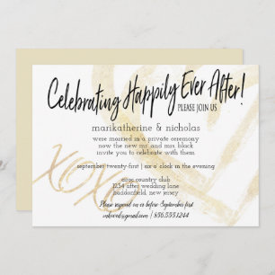 Hugs, Kisses and Hearts Post Wedding Party Invitation