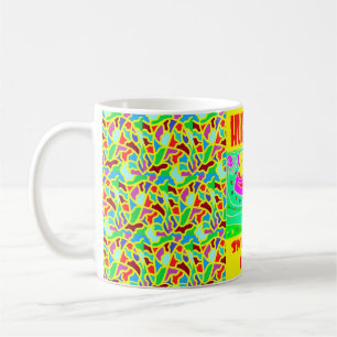 Hugs Kisses design for kids fun brite colours Coffee Mug