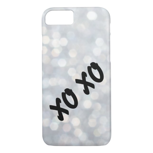 Hugs & Kisses Silver iPhone 7 Case (Back)