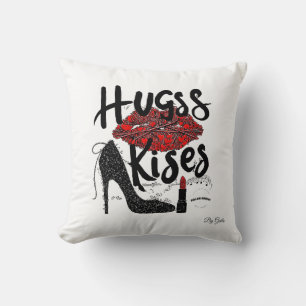 Hugs & Kisses Throw Pillow By Gaile