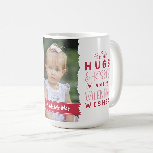 Hugs & Kisses & Valentine's Wishes Coffee Mug (Creator Uploaded)
