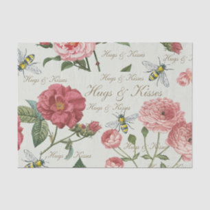 Hugs & Kisses Wild Blossoms and Honeybees        Tissue Paper