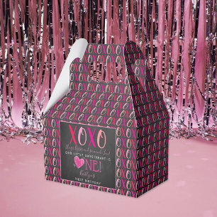 Hugs & Kisses (XOXO) Valentine's Day 1st Birthday Favor Box