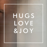 Hugs Love and Joy | Stylish Christmas Square White