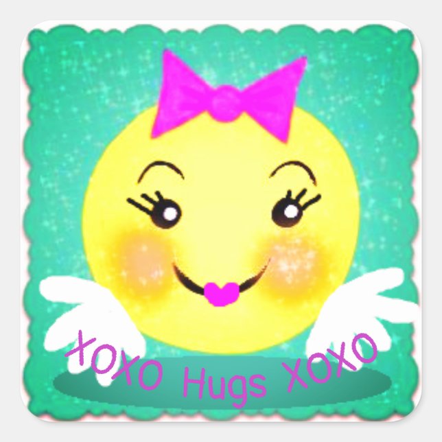 Hugs Square Sticker (Front)