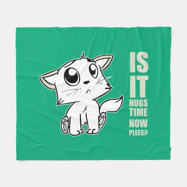 Hugs time fleece blanket (Front (Horizontal))