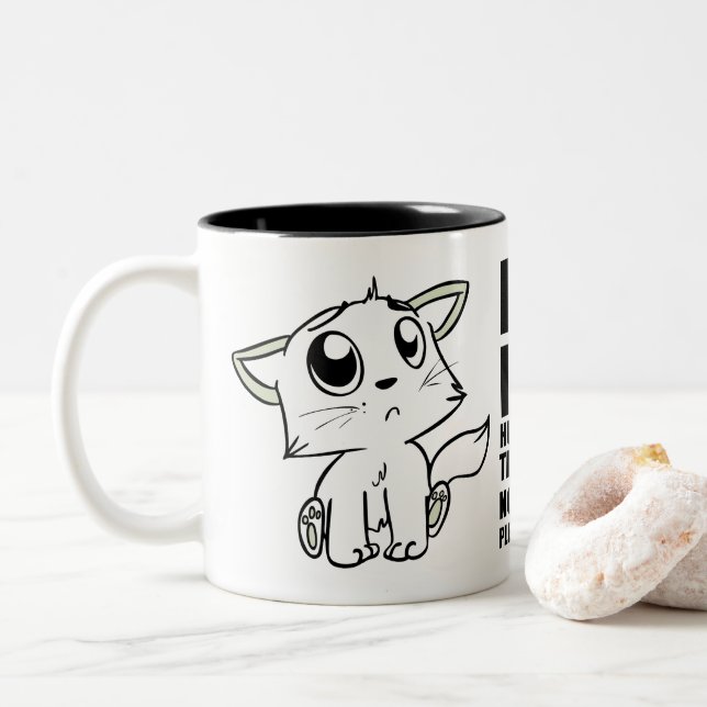 Hugs time Two-Tone coffee mug (With Donut)