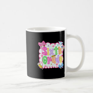Hugvyn Back To School Cute Sixth Grade Preppy Teac Coffee Mug