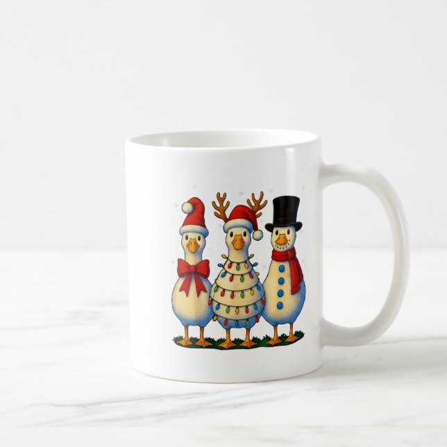 Hugvyn Christmas_ Funny Santa Goose Silly Merry Go Coffee Mug (Right)
