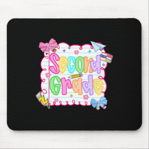 Hugvyn Ck To School Cute Second Grade Preppy Teach Mouse Pad