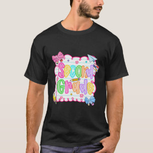 Hugvyn Ck To School Cute Second Grade Preppy Teach T-Shirt