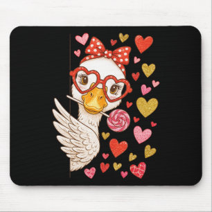 Hugvyn Cute Valentine Goose Coquette Funny Silly G Mouse Pad
