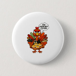 Hugvyn Deviled Eggs You Know Why Im Here Thanksgiv 2 Inch Round Button