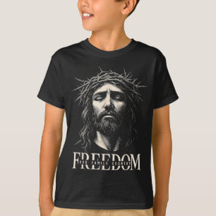 Hugvyn Dom Jesus Christian Face Crown God Family C T-Shirt